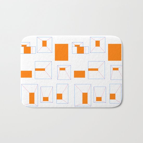 ORANGE ABSTRACT LIGHTS Bath Mat