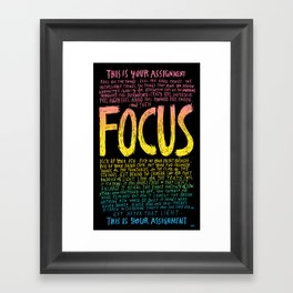 FOCUS 2017, by Courtney Martin and Wendy MacNaughton Framed Art Print