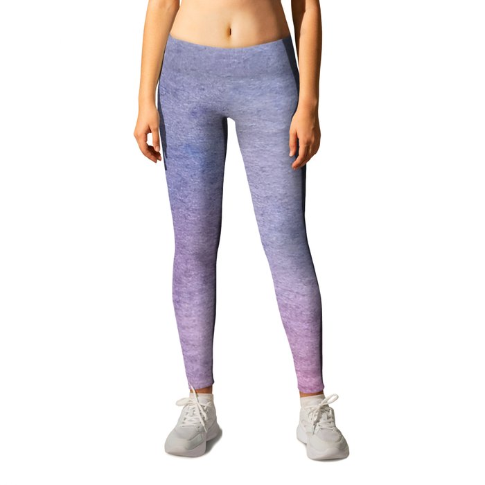 Hand drawn lilac ombre watercolor texture Leggings by Natalie Petrova ...
