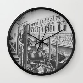 Gondolas Canal Grande Venice Wall Clock