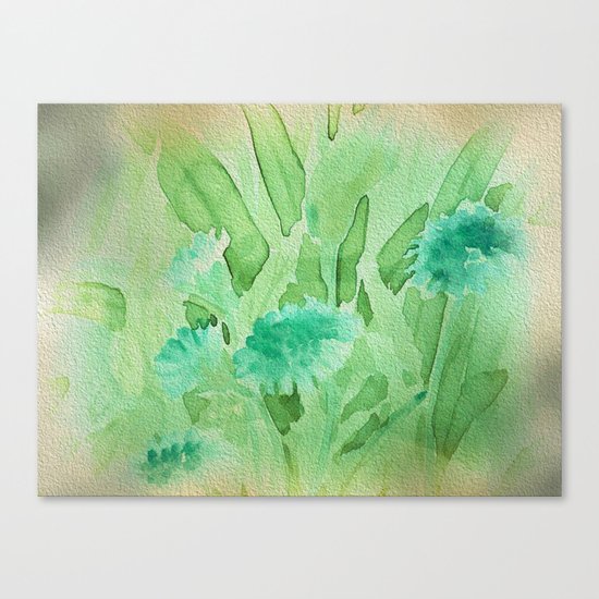 Elegant Soft Watercolor Floral Canvas Print