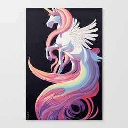 Rainbow Winged Unicorn Canvas Print