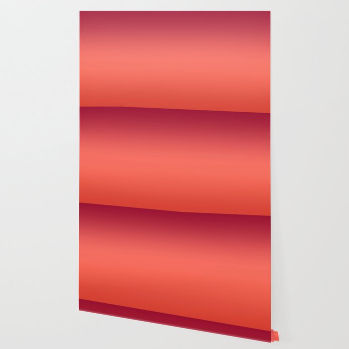 Living Coral Fiesta Jester Red Gradient Ombre Pattern Wallpaper By Cutepatternstextures Society6