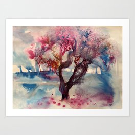 Dreamy tree Art Print