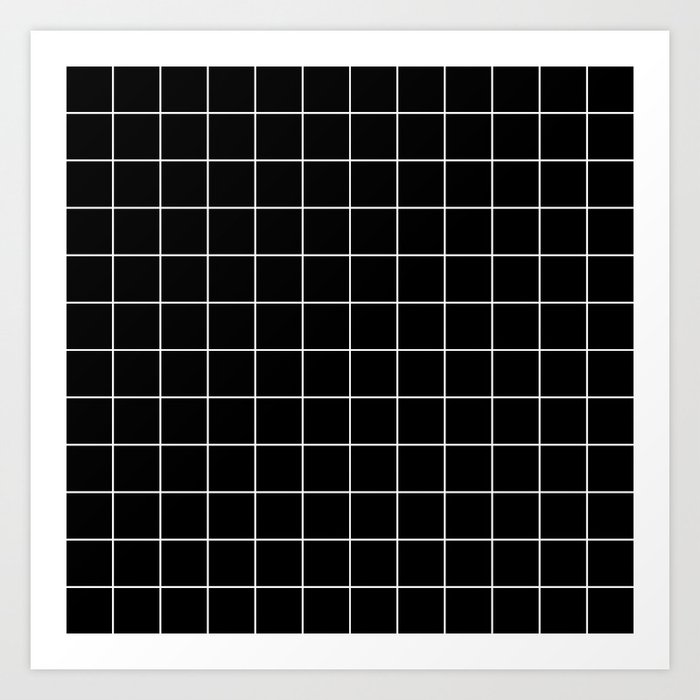 Grid Pattern Line Stripe Black and White Minimalist Geometric Stripes Lines Kunstdrucke