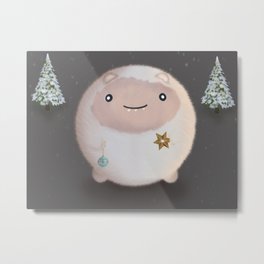 Abominable Snowman Borb Metal Print | Graphicdesign, Yeti, Abominablesnowman, Winter, Happyholidays, Pinetrees, Wrappingpaper, Furry, Holidaydecor, Borb 