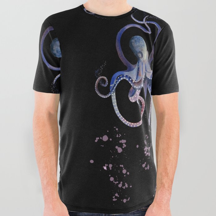 Swimming together - Octopus  All Over Graphic Tee