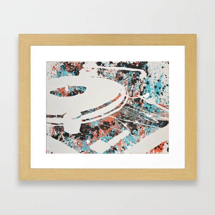 Paint Out Loud-Record Player Framed Art Print