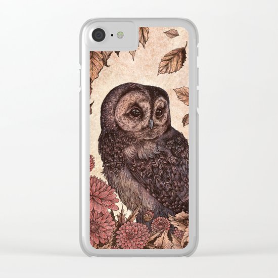 Tawny Owl Pink Clear iPhone Case