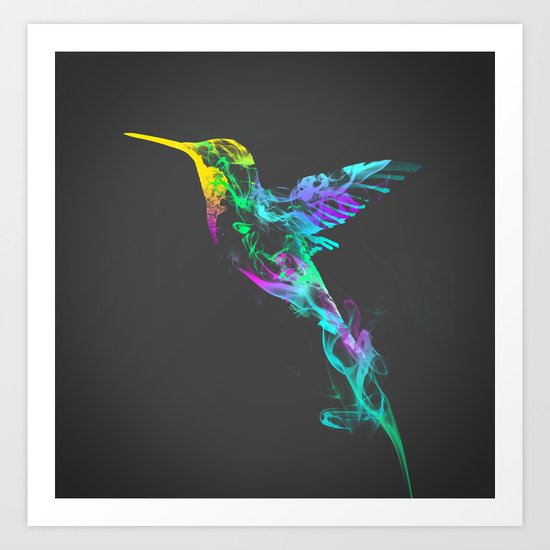 Strange smoke Art Print