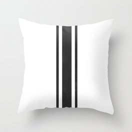 Grain Sack Stripe (Black) Throw Pillow