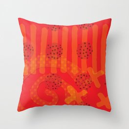 Seriously Red Throw Pillow