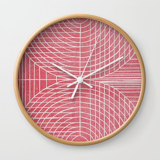 Robotic Boobs Red Wall Clock