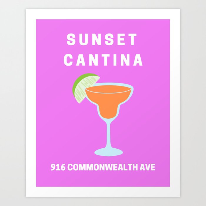 Sunset Cantina Art Print