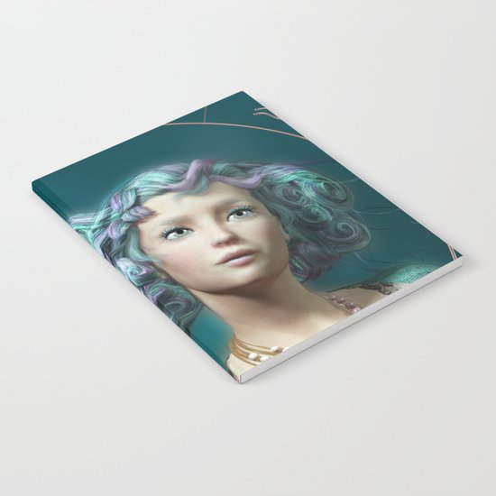Pisces zodiac fantasy circle Notebook