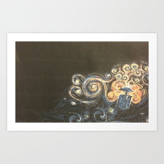 Doctor Who Van Gough Art Print