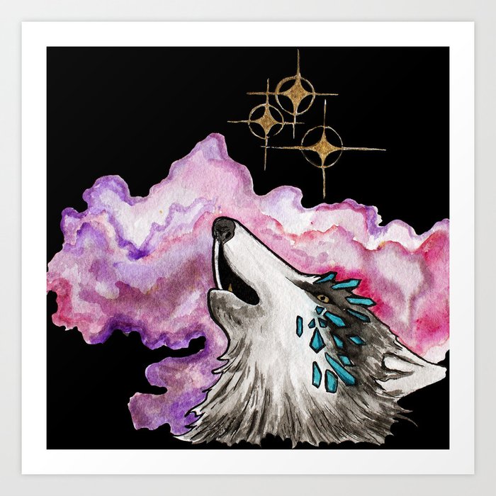 Wolf Idol 2 Art Print
