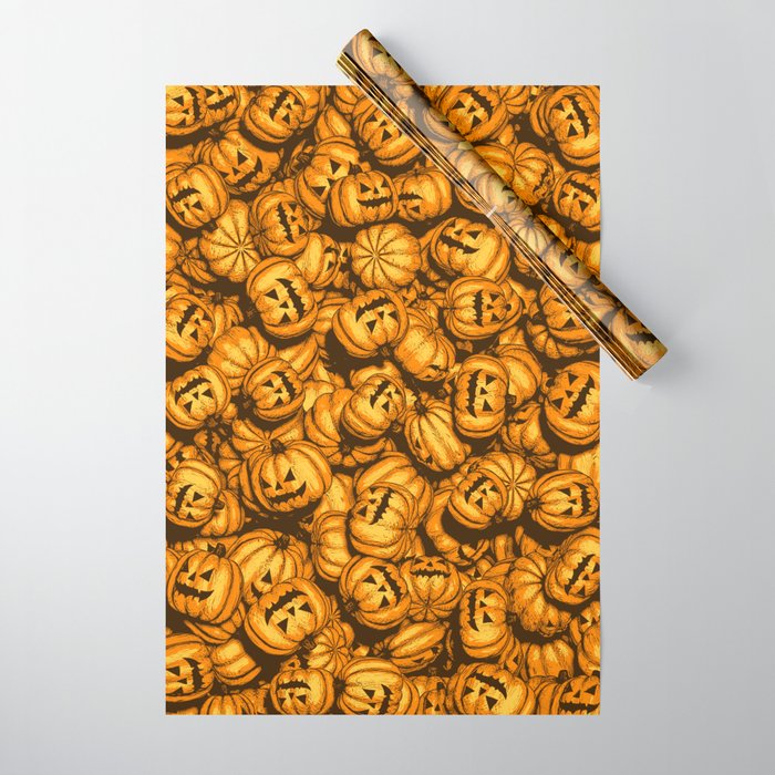 Halloween Pumpkins Pattern Wrapping Paper