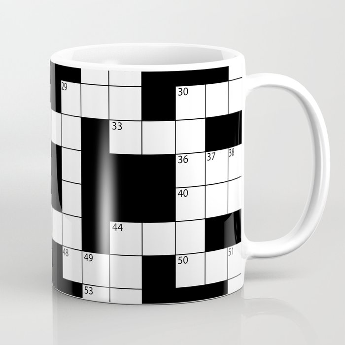 Cool Crossword Pattern Coffee Mug