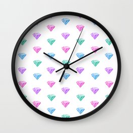 multicolored diamonds Wall Clock