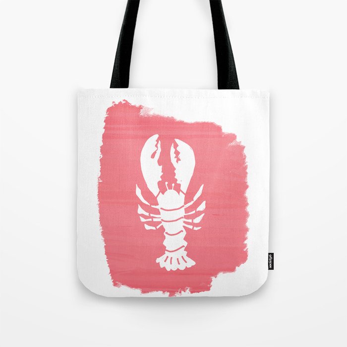 Block Print Lobster Tote Bag By Maggieedkins Society6 Block Print Lobster Tote Bag