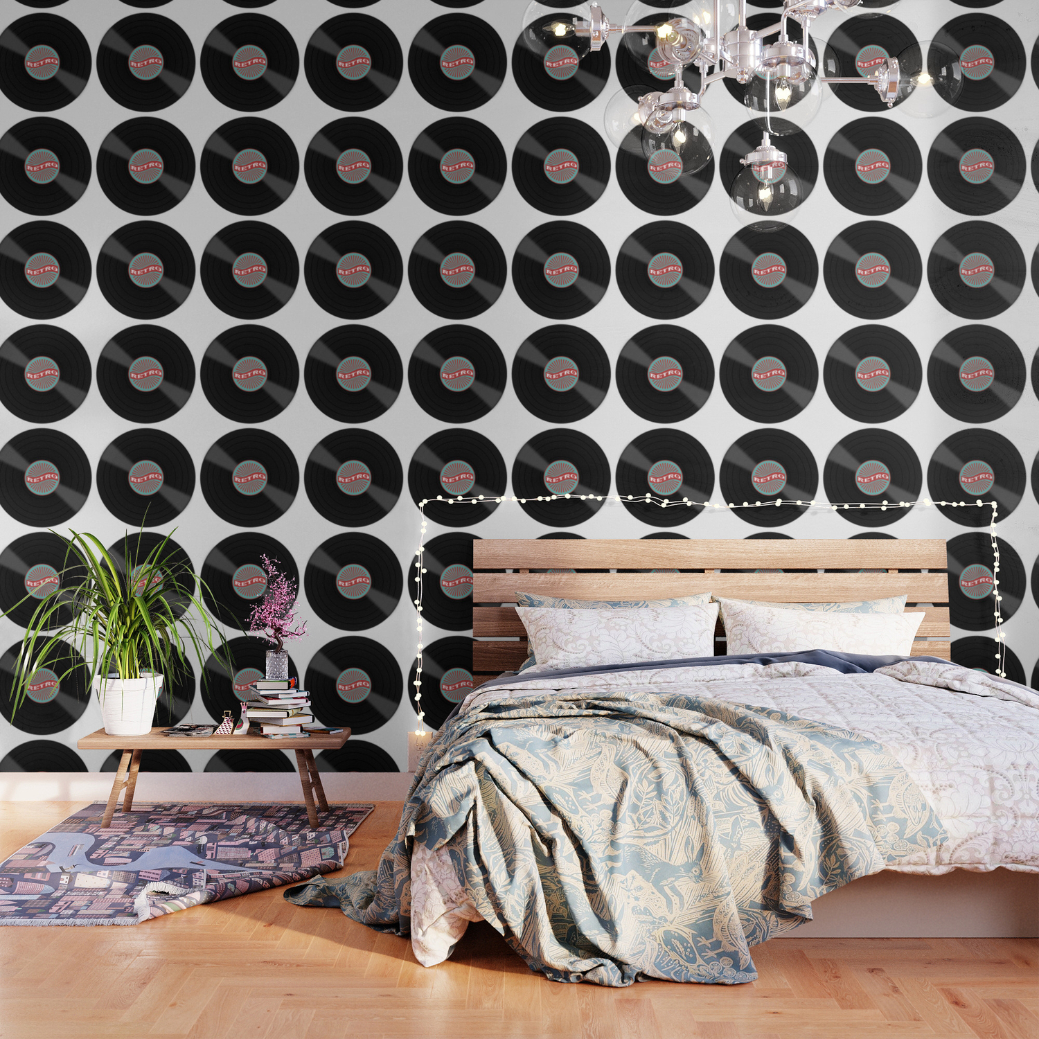 Retro Vinyl Record Wallpaper By Inspiredimages Society6 Retro Vinyl Record Wallpaper By Inspiredimages Society6