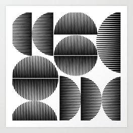 geometric modern lines Art Print