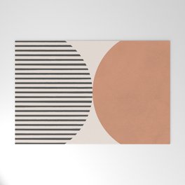 Semicircle Stripes - Terracotta Welcome Mat