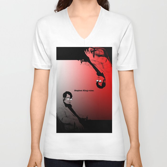 Stephen King Rules V Neck T Shirt by Hazel Bellhop Society6