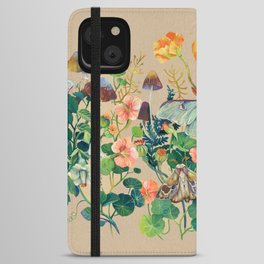 Floral Luna Moth iPhone Wallet Case