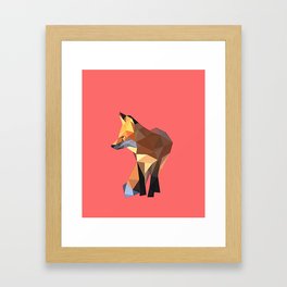 Low Poly Fox Framed Art Print