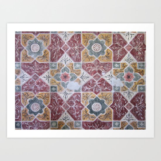 Geometric Wall Pattern Art Print