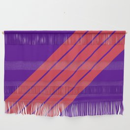Classic Striped Retro Stripes in Purple and Red Color Wall Hanging