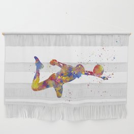 Soccer player in watercolor Wall Hanging