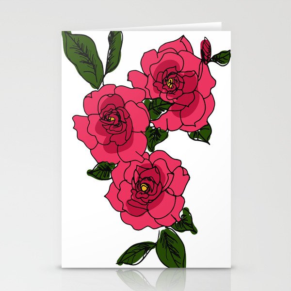Red Gardenias Stationery Cards