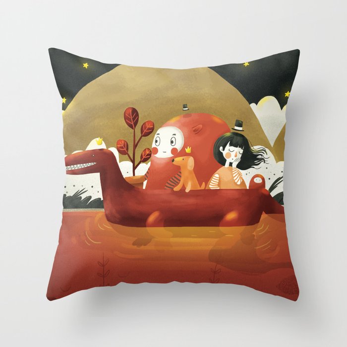 We are all on a trip Throw Pillow