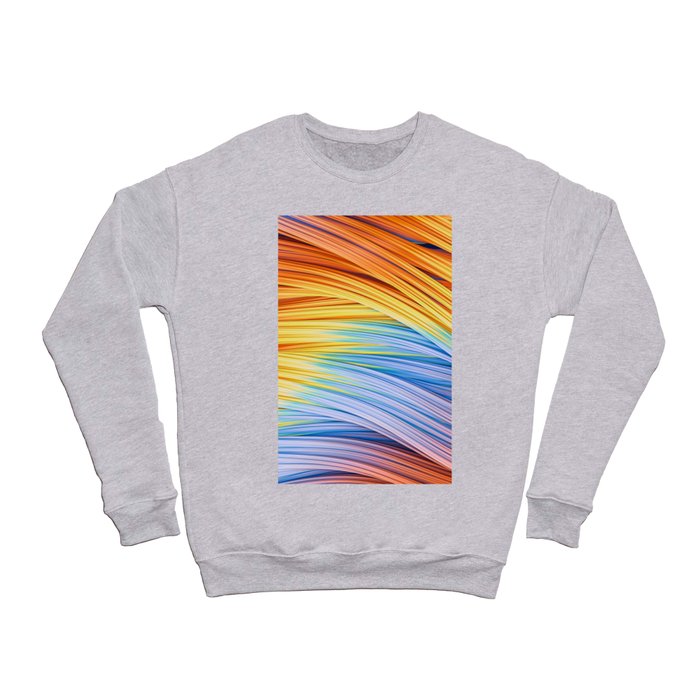 Pastels at Dawn, Abstract Strands. Crewneck Sweatshirt