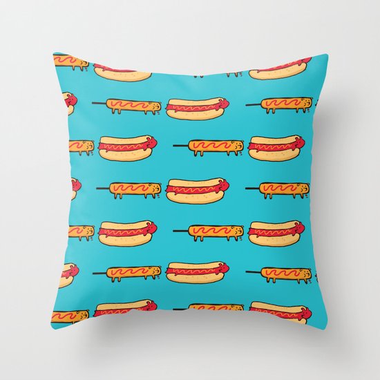 Dog Eat Dog World Throw Pillow