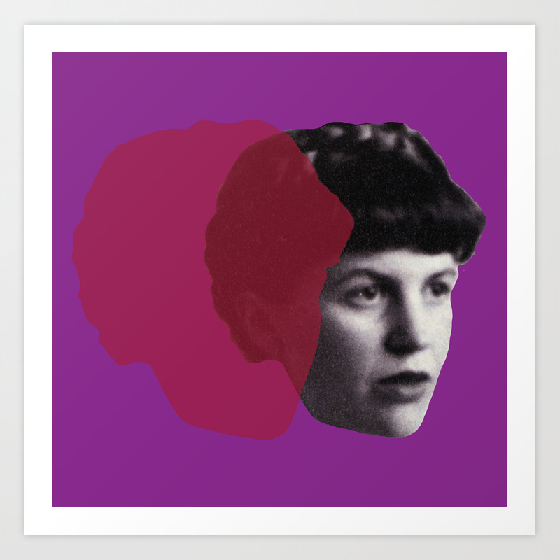 Sylvia Plath Portrait Purple Pink Art Print By Savant5 Society6