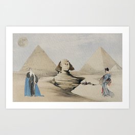 Time travelers in Egypt Art Print