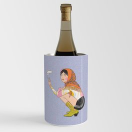 Psychedelic Slavic Cowgirl Wine Chiller