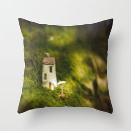Fairy House in The Woods III Throw Pillow