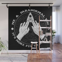 Me & Paranormal You - James Roper Design - Ouija B&W (white lettering) Wall Mural