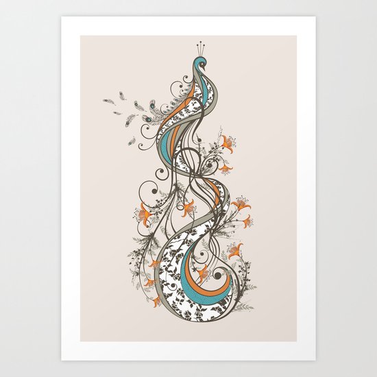 Peacock Art Print