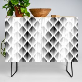 Black Abstract Pattern Credenza
