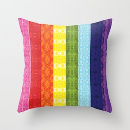 TorsoPattern Gay Pride Flag (Original 8-Color) Throw Pillow