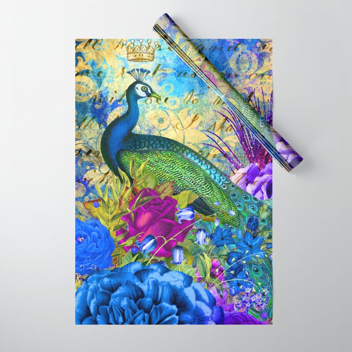 Peacock wrapping deals paper