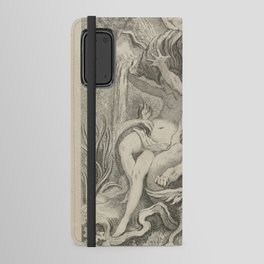 Leviathan the great serpent vintage etching Android Wallet Case