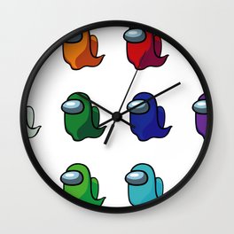 Ghost Crewmates Set - Among Us Halloween Wall Clock | Onlinegame, Crewmates, Lgbt, Pack, Digital, Imposter, Ghost, Allcolors, Halloween, Graphicdesign 