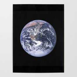 Nasa Picture 4: The earth from the space or the blue marble. Poster